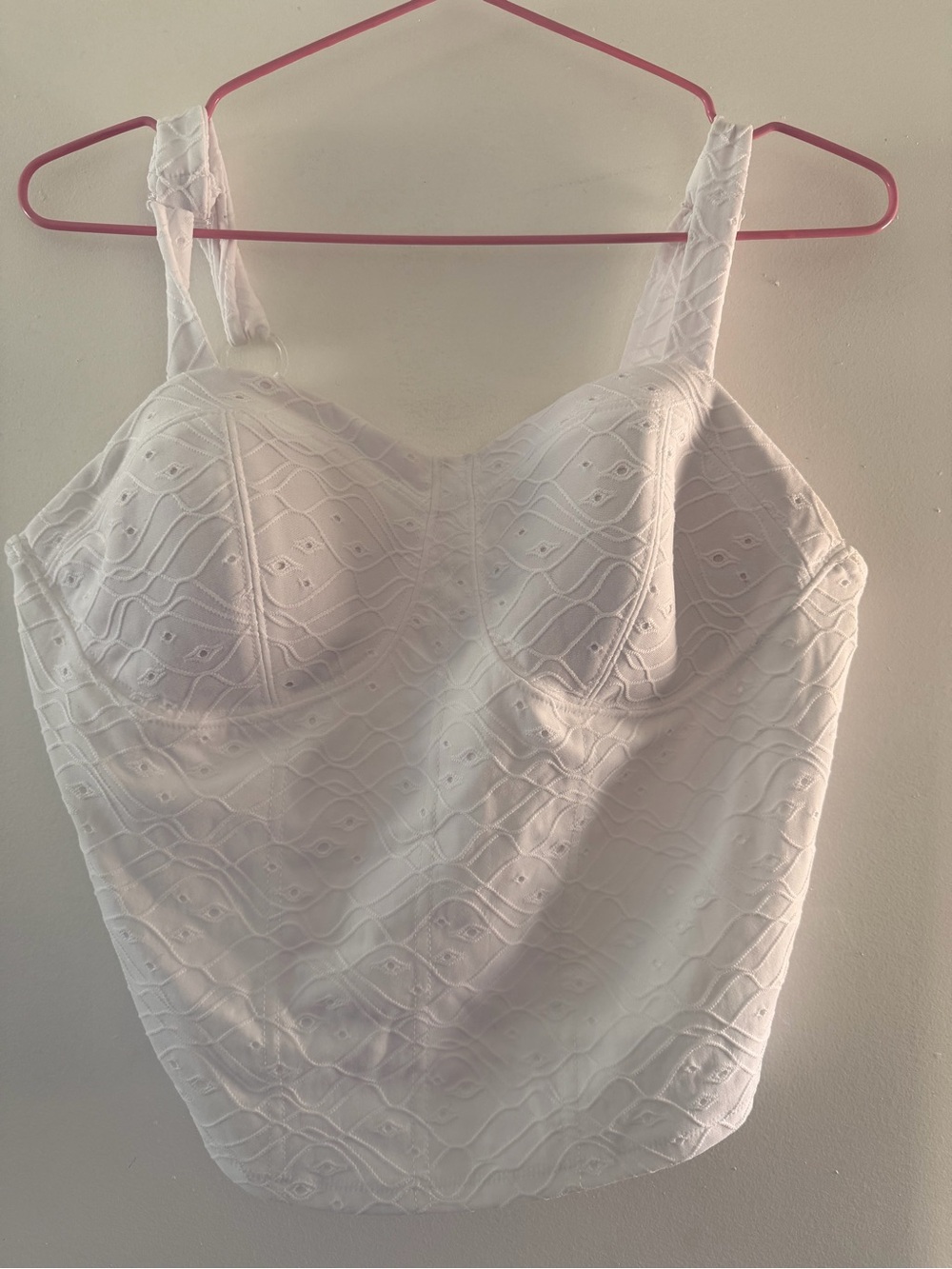 No Boundaries White Lace Bustier Cami